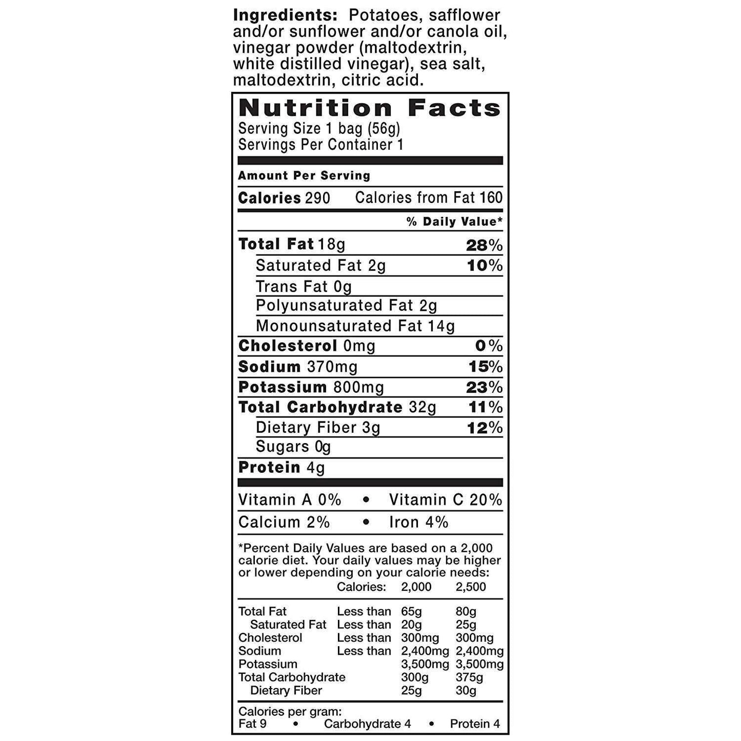 Kettle Brand Potato Chips Variety Pack, 1 Oz, 20 Ct
