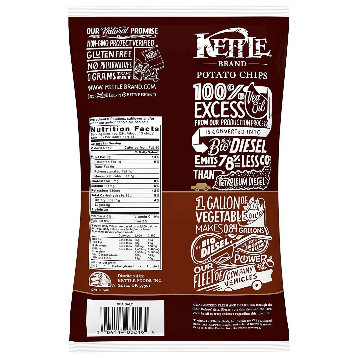 Kettle Brand Potato Chips Variety Pack, 1 Oz, 20 Ct