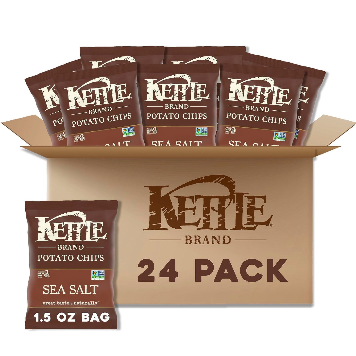 Kettle Brand Potato Chips Variety Pack, 1 Oz, 20 Ct