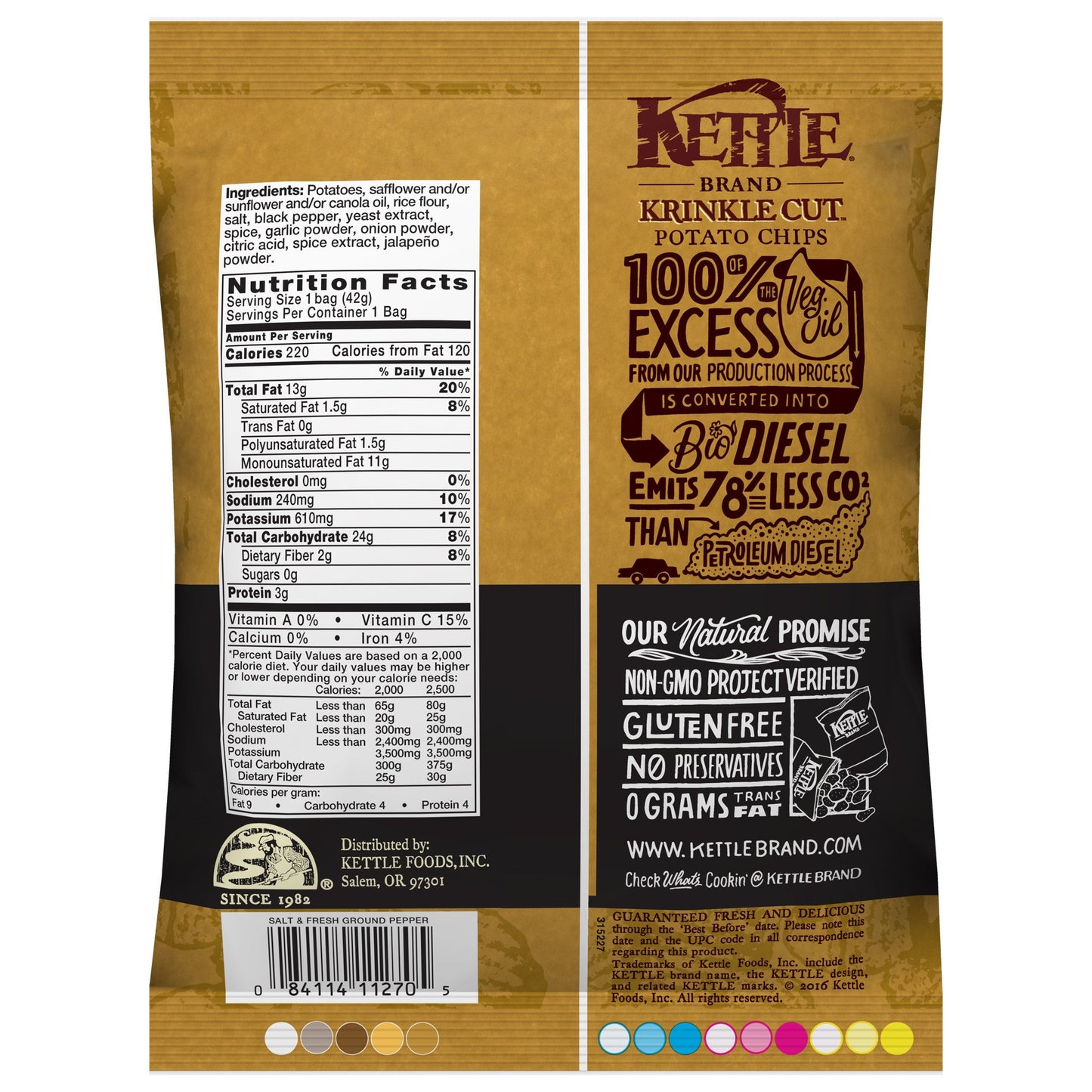 Kettle Brand Potato Chips Variety Pack, 1 Oz, 20 Ct