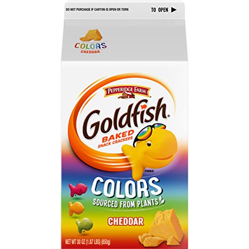 Goldfish Dynamic Duo Variety Pack, Colors Cheddar & Flavor Blasted Xtra Cheddar, Snack Packs, 20 Ct