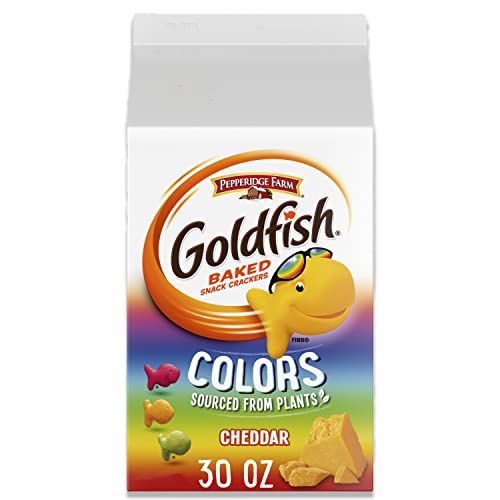 Goldfish Dynamic Duo Variety Pack, Colors Cheddar & Flavor Blasted Xtra Cheddar, Snack Packs, 20 Ct