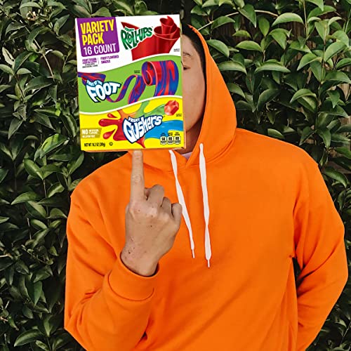 Fruit Roll-Ups, Fruit by the Foot, Gushers, Snacks Variety Pack, Kids Snacks, Halloween Candy Alternative, 16 ct
