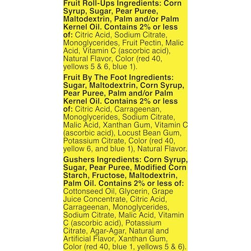 Fruit Roll-Ups, Fruit by the Foot, Gushers, Snacks Variety Pack, Kids Snacks, Halloween Candy Alternative, 16 ct