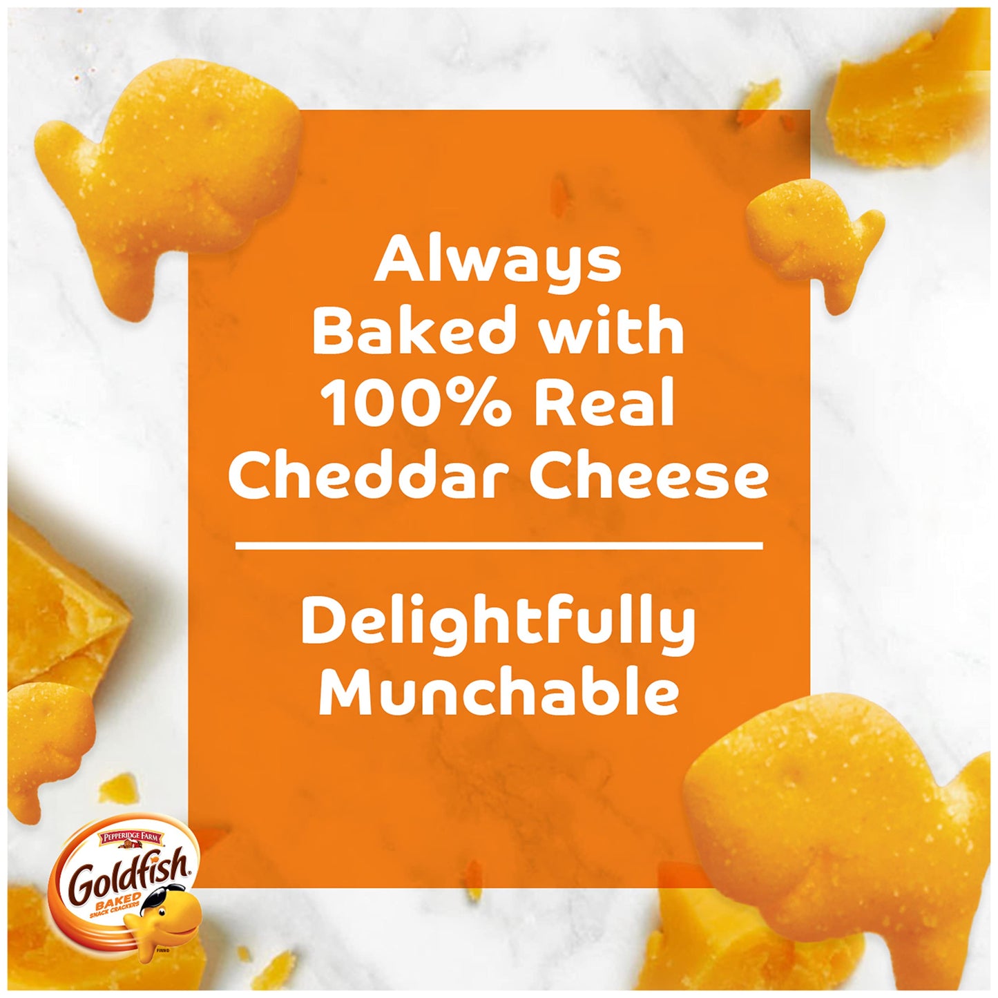 Goldfish Dynamic Duo Variety Pack, Colors Cheddar & Flavor Blasted Xtra Cheddar, Snack Packs, 20 Ct