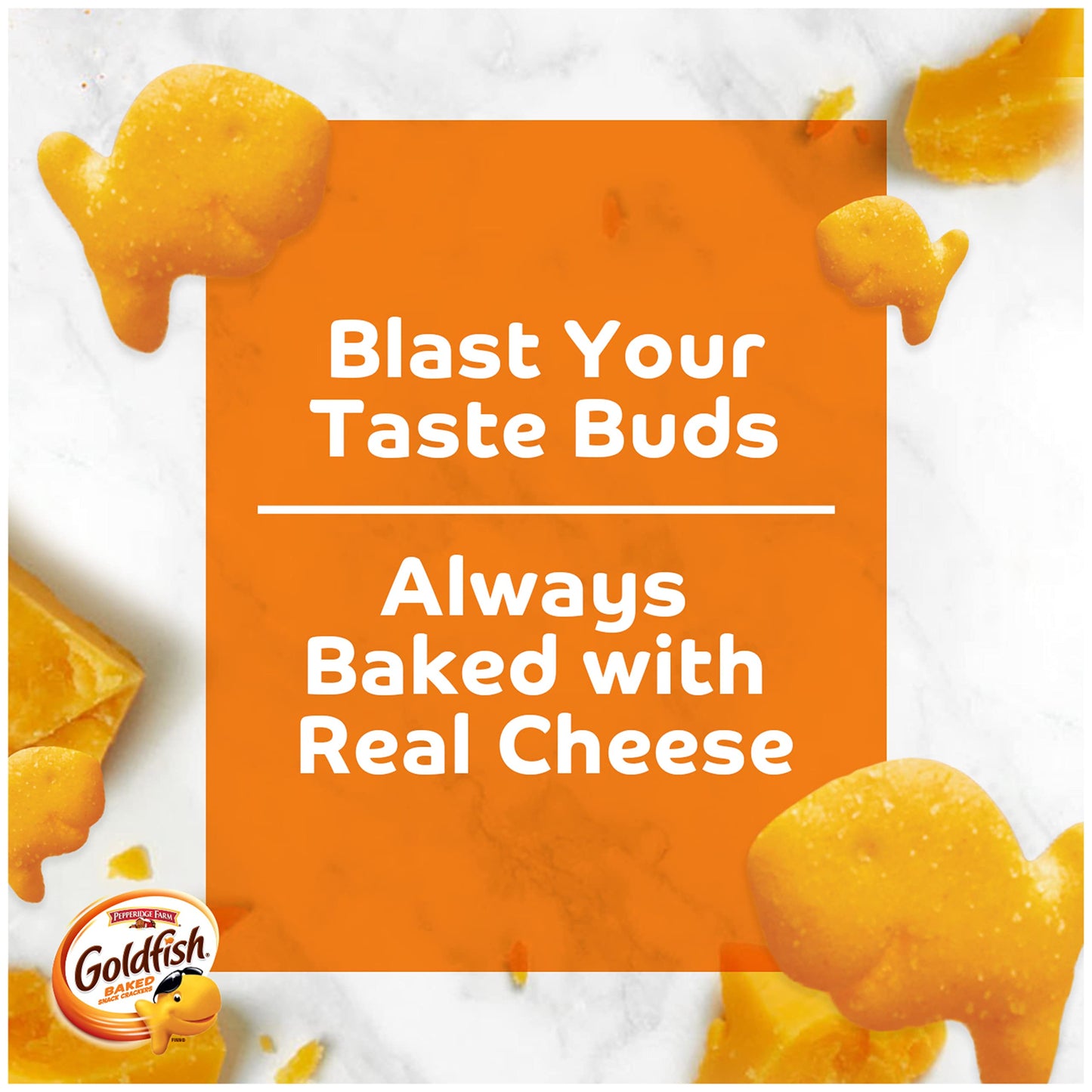 Goldfish Dynamic Duo Variety Pack, Colors Cheddar & Flavor Blasted Xtra Cheddar, Snack Packs, 20 Ct