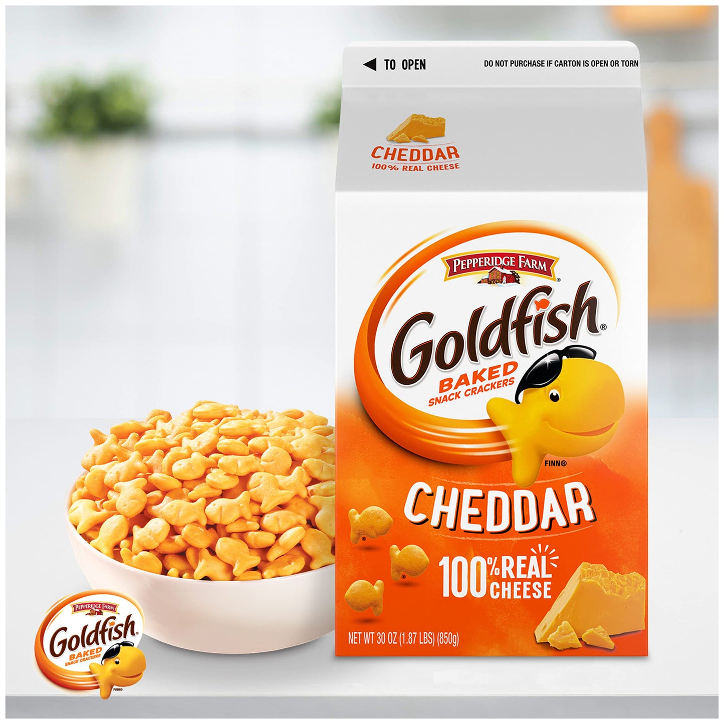 Goldfish Dynamic Duo Variety Pack, Colors Cheddar & Flavor Blasted Xtra Cheddar, Snack Packs, 20 Ct
