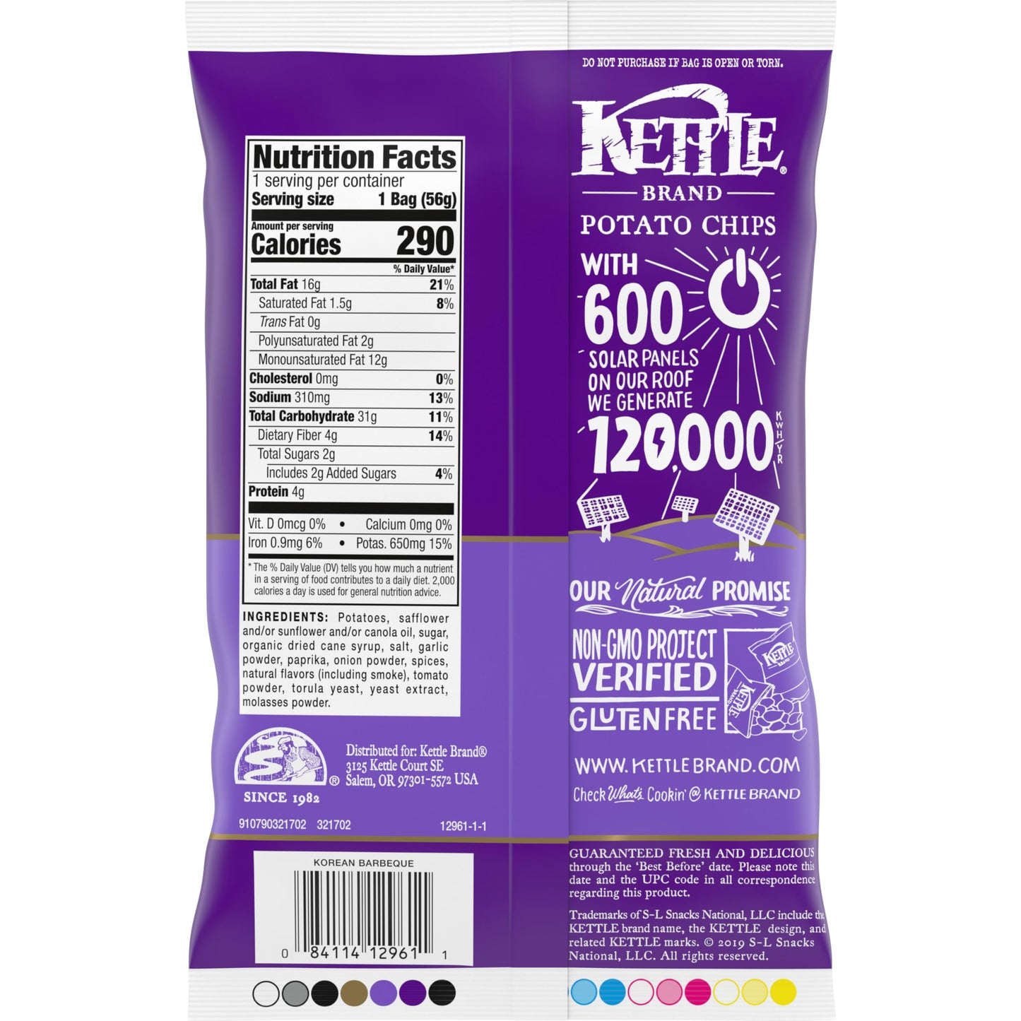 Kettle Brand Potato Chips Variety Pack, 1 Oz, 20 Ct